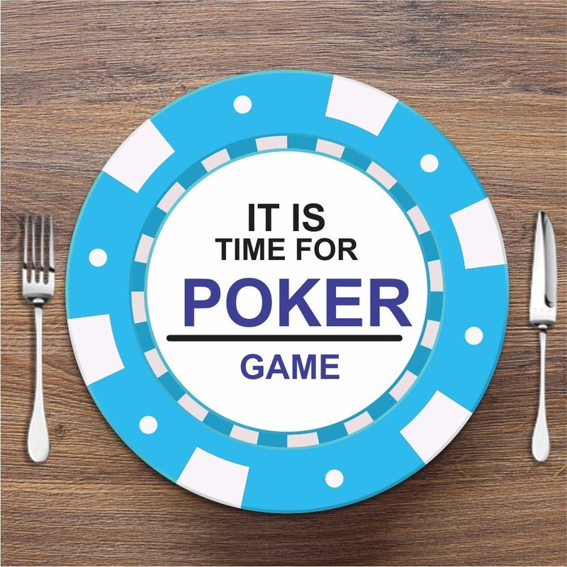 Sousplat Poker Azul Claro
