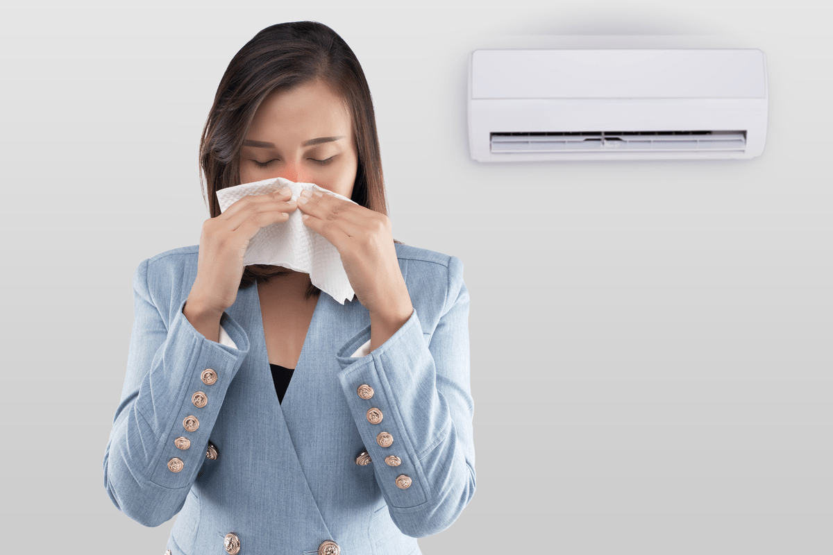 o ar condicionado pode causar alergias rinite