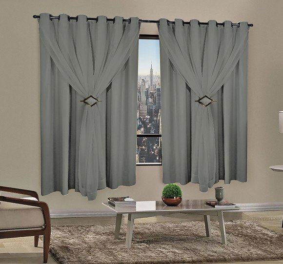 cortina cinza para sala cortina blecaute 2 80m x 1 60m cortina de pvc